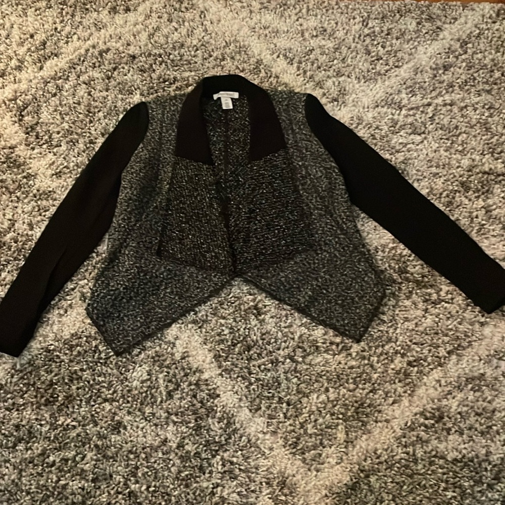 White House Black Market mixed materials jacket